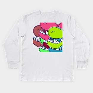 Smiling fish Kids Long Sleeve T-Shirt